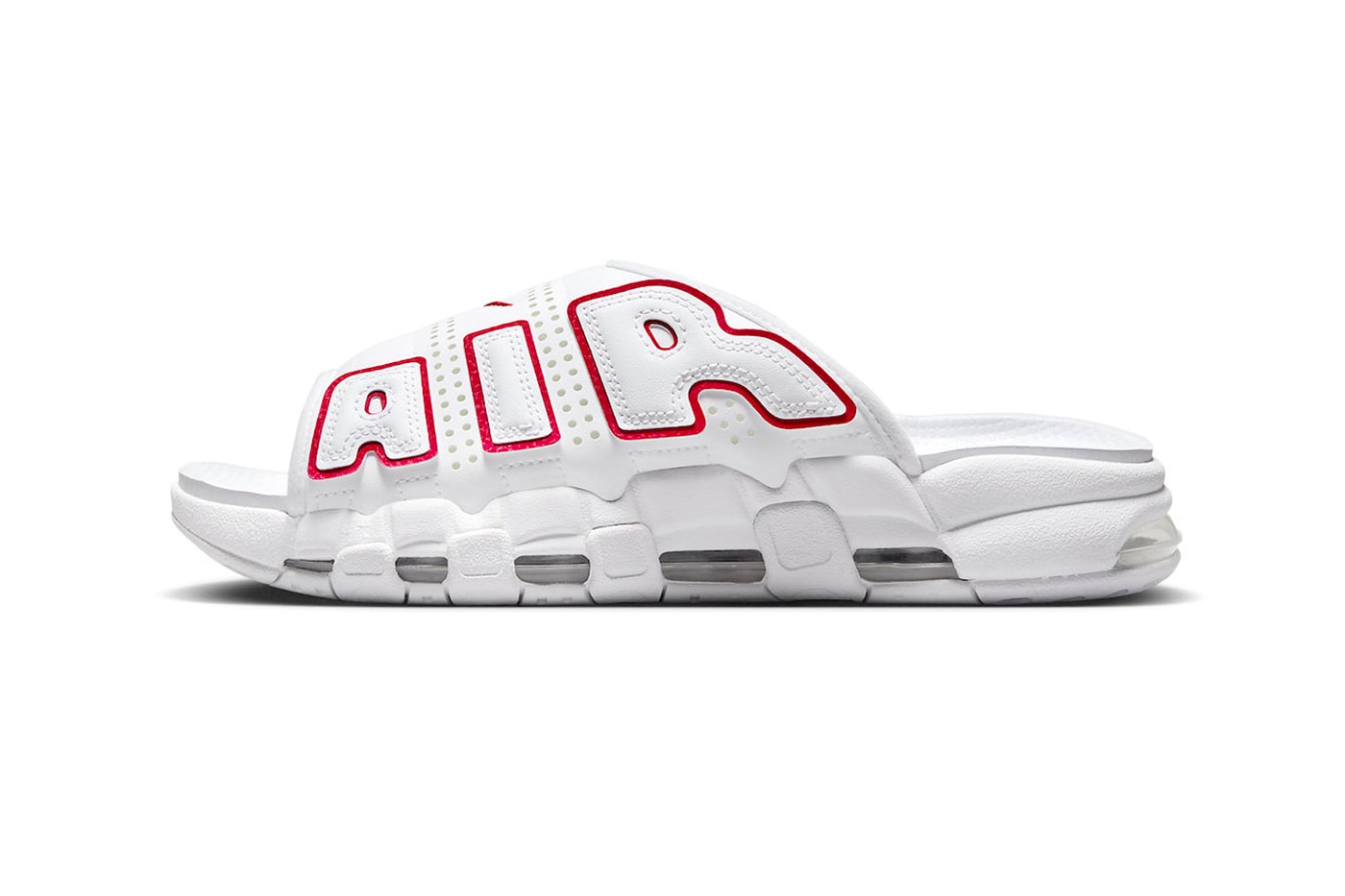 Nike Air More Uptempo Slide White/Red